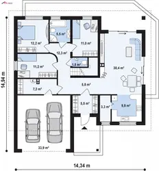 3-bedroom one-story house with garage photo