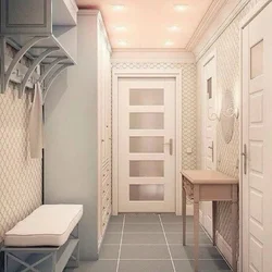 Hallway design in an apartment in a panel house real