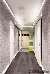 Apartment renovation corridor of a panel house with photo