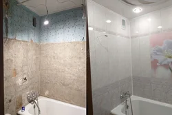 DIY bathroom renovation using PVC panels photo