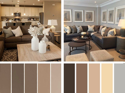 Color Combination In The Interior Kitchen Living Room Beige