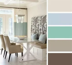 Color combination in the interior kitchen living room beige