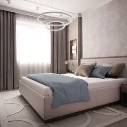 Açıq rənglərdə müasir yataq otağı dizaynı