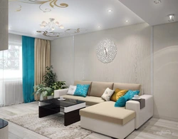 Living Room Design With Light Sofa