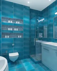 Дызайн сіне блакітны ваннай