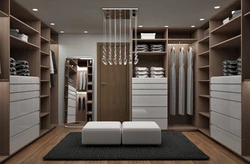 Dressing room photo design in apartment real photos