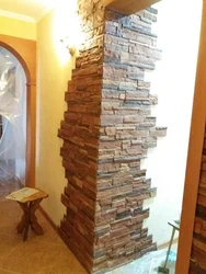 Finishing a stone corner in an apartment photo