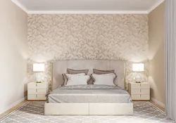 Non-woven wallpaper for the bedroom photo