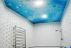 Drawing of a suspended ceiling in the bathroom photo