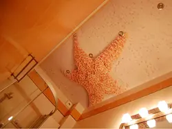 Рисунок натяжного потолка в ванной фото