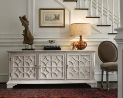 Decorating a chest of drawers in the living room photo