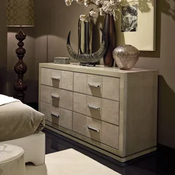 Decorating a chest of drawers in the living room photo