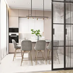 Kitchen Behind A Glass Partition Photo