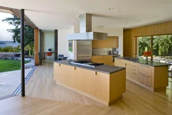 Кухни для загородного дома с островом фото дизайн