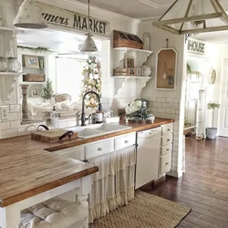 Interior Of A Small Rustic Kitchen