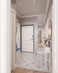 Tiles At The Entrance Door In The Hallway And Laminate Photo