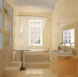 Дызайн ваннай з туалетам 6 кв м з акном