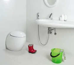 Гигиеналық душ фотосуреті бар ванна бөлмесінің интерьері