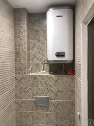 Water heater in the bathroom photo