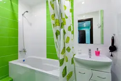 Қарапайым жасыл ваннаның дизайны