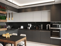 Kitchens two-color photo design modern style