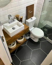 Bathroom with sink and toilet design