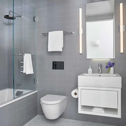 Bathroom with sink and toilet design