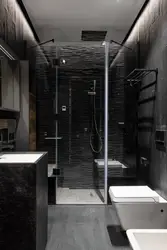 White And Black Bathrooms With Shower Photo