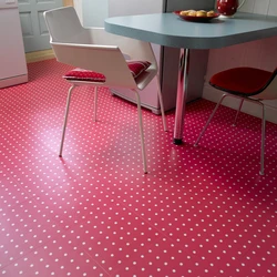 Vinyl tiles in the kitchen photo