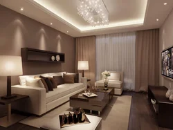 Beige Wallpaper In The Living Room Photo Modern Style