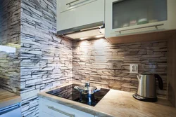 Kitchen decoration made of artificial stone photo