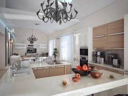 Kitchen design in a house with second light photo