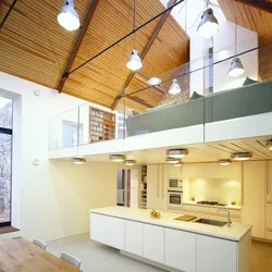 Дизайн кухни в доме со вторым светом фото