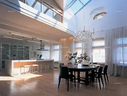 Дизайн кухни в доме со вторым светом фото