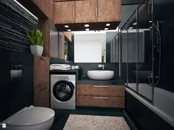 Bathroom with washing machine design