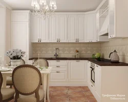 Kitchen furniture design in light colors
