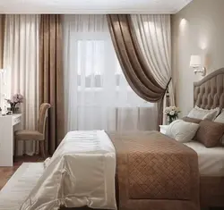 Tulle design for bedroom in modern style