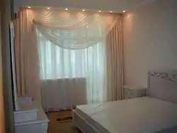 Tulle design for bedroom in modern style