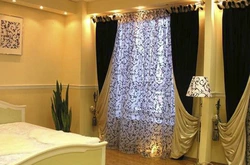 Curtains and tulle for the bedroom design and options