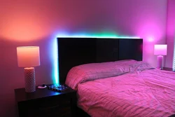Спальни с подсветкой с фото