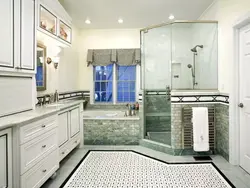 Ваннасыз ванна бөлмесінің дизайны, бірақ душ бұрышының фотосуреті бар