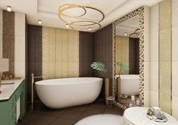 Bathroom tiles collection in the interior