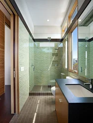 Narrow Bathroom Design With Window