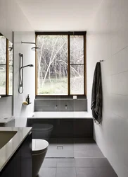 Narrow Bathroom Design With Window