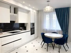 White kitchen interior 6 sq.m.