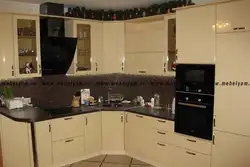 Kitchen interior beige countertop