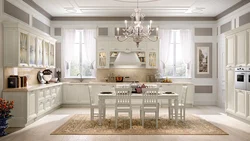 Classic kitchen in light colors photo