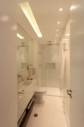 Потолок натяжной дизайн освещение ванная комната