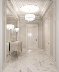 Marble Effect Tiles In The Hallway Interior