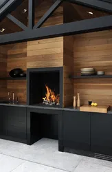 Interior Kitchen Fireplace